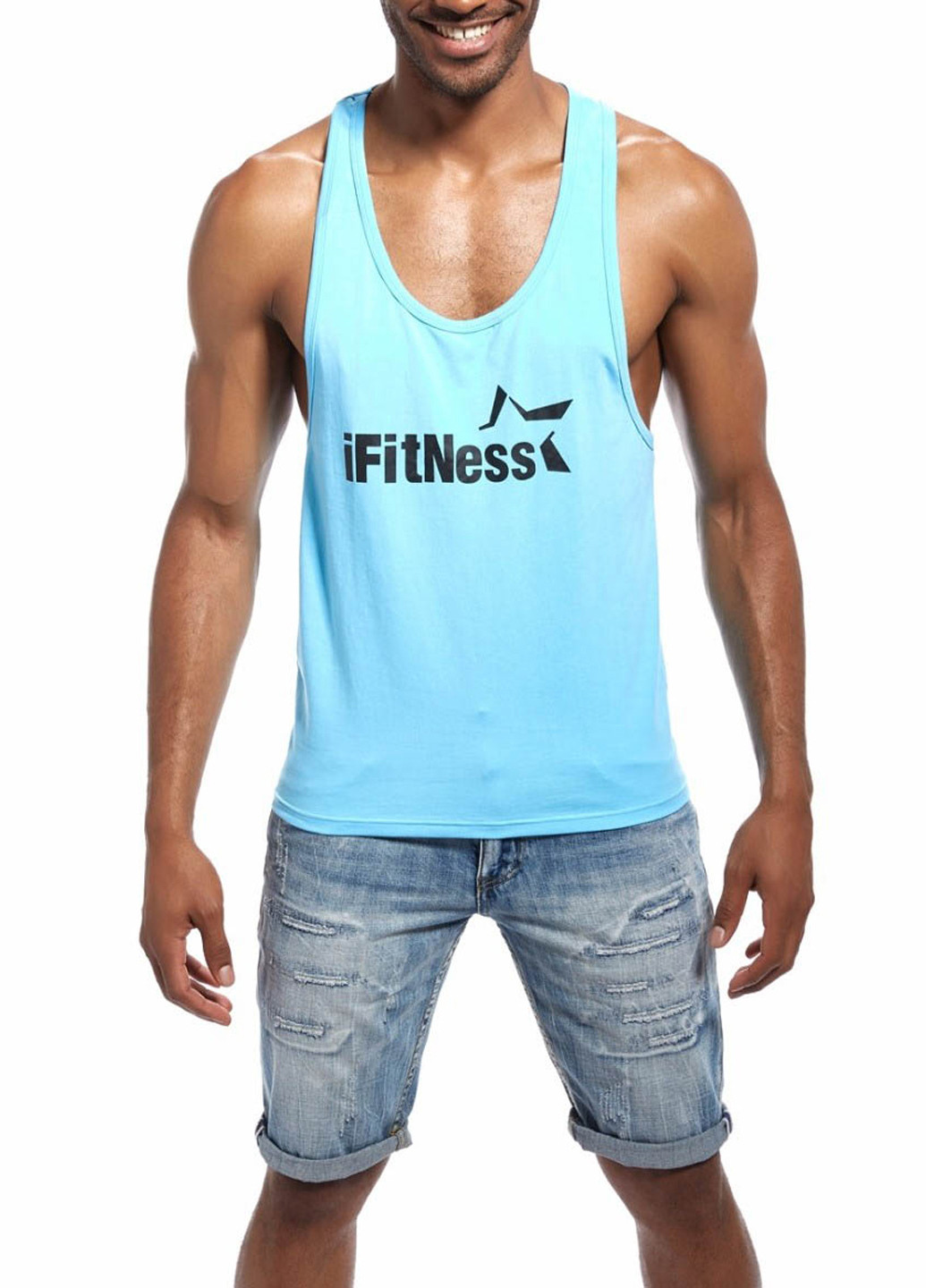 Мужская голубая майка iFitNess Eussieinq (260062000)