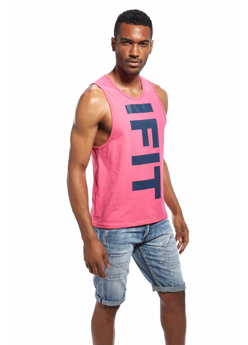 Розовая майка Eussieinq (260061992)