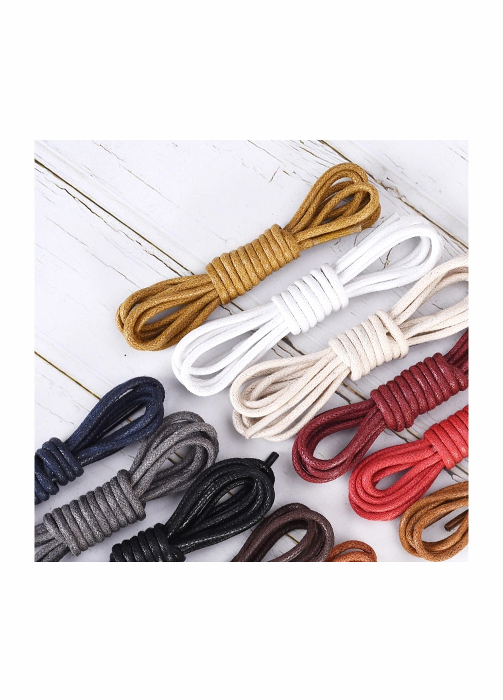 Круглі шнурки з просоченням для черевиків, 120 см, Колір №6 No Brand (260062032)