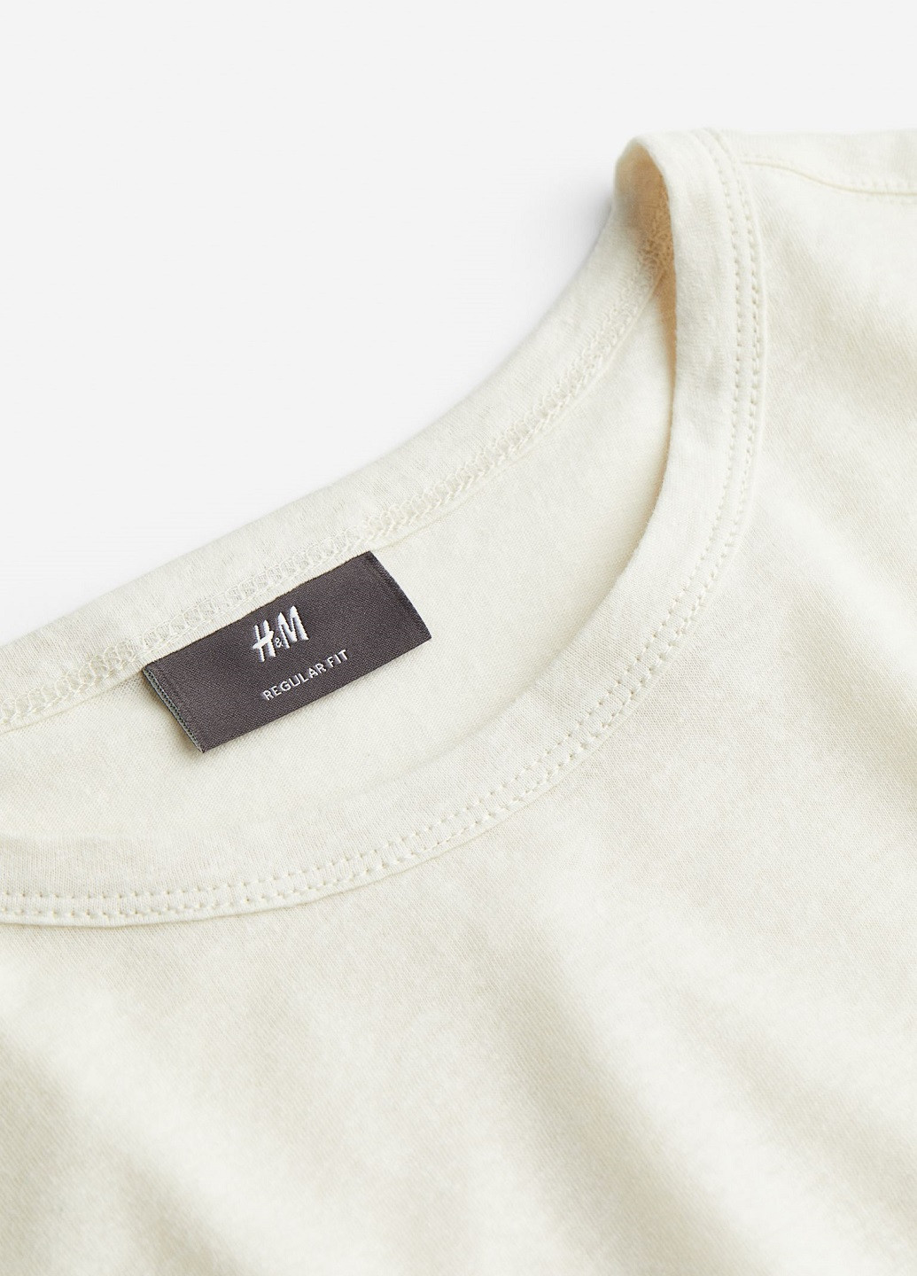 Молочная футболка H&M