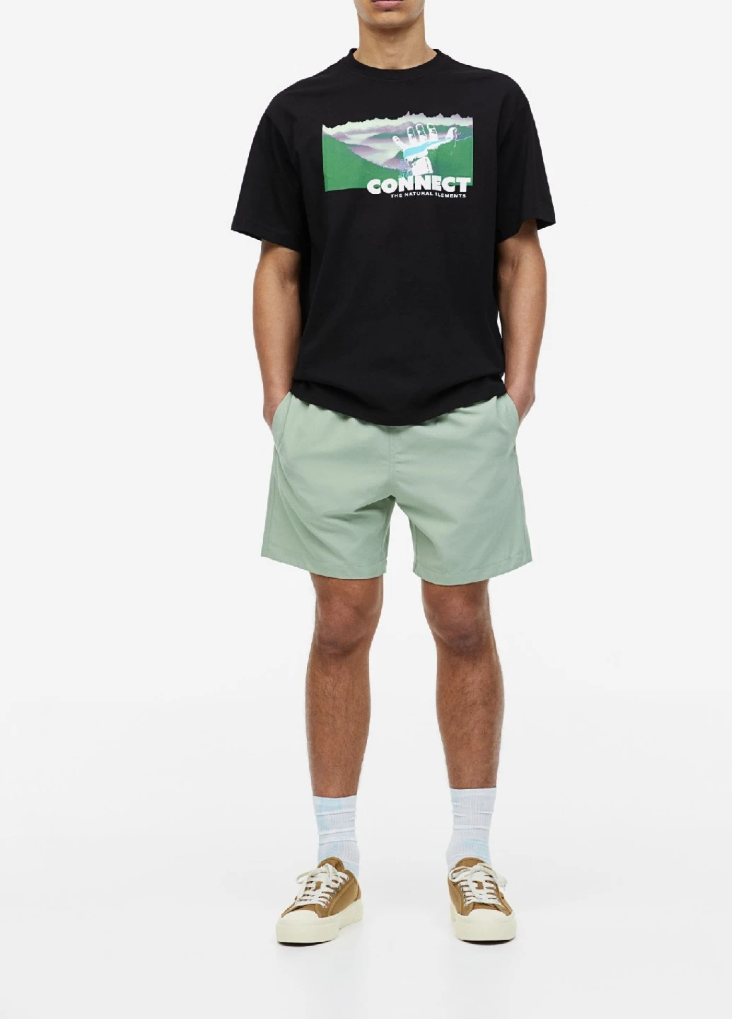 Черная футболка H&M