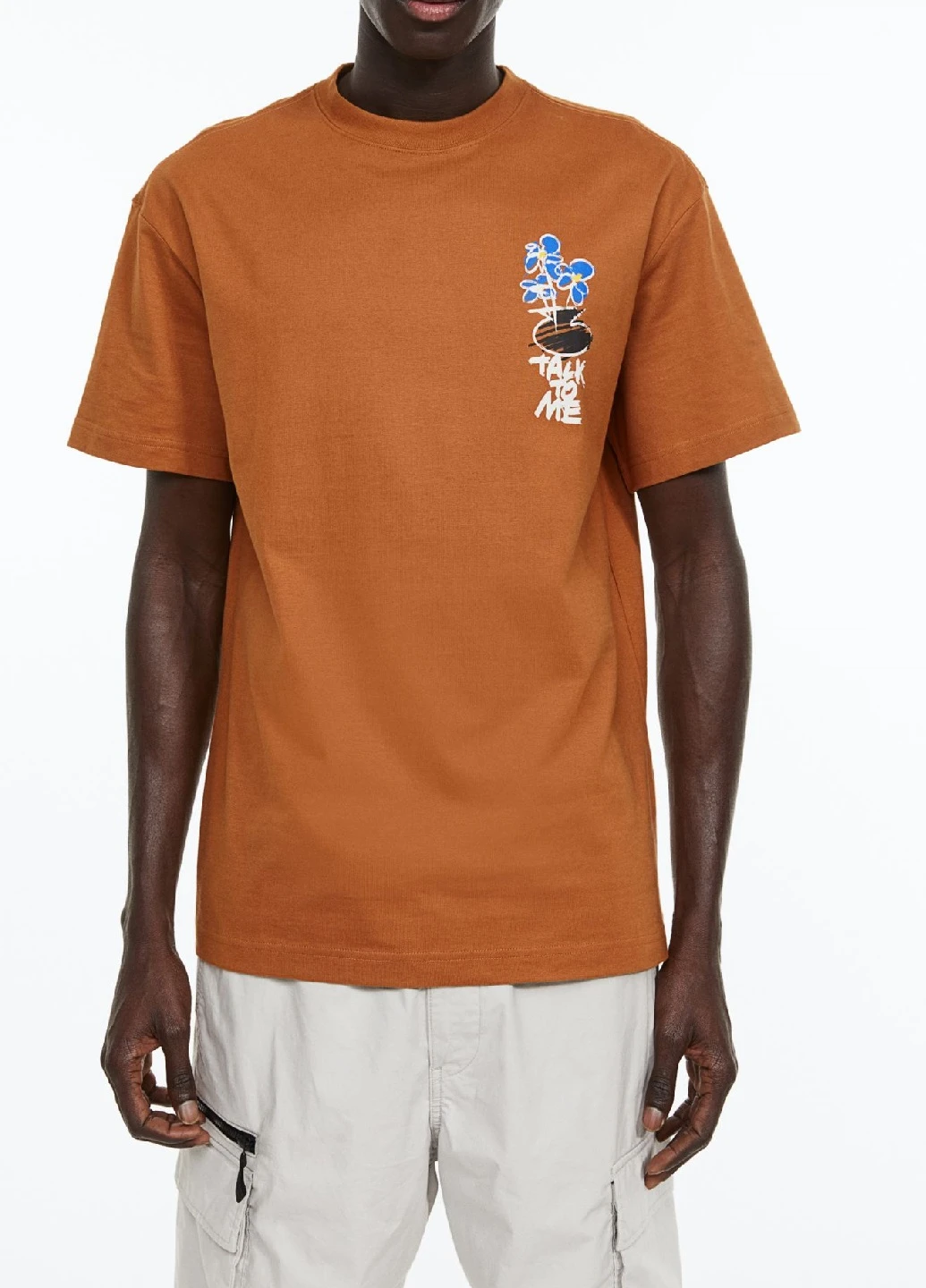 Горчичная футболка H&M