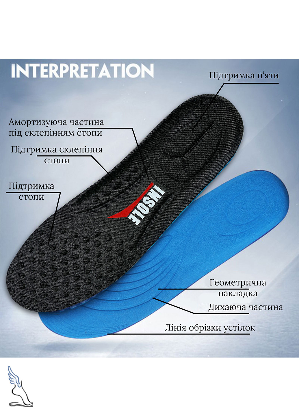 Легкие стельки для обуви с амортизационным эффектом "Soft and comfortable" No Brand (260088581)