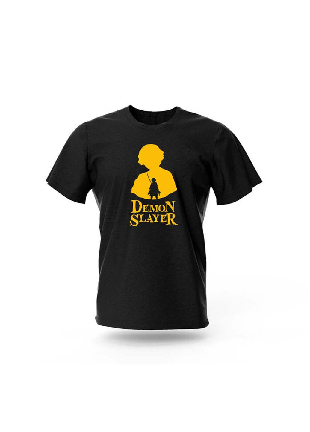 Чорна демісезонна футболка зіницю агацума клинок розсікаючий демонів - demon slayer Fruit of the Loom