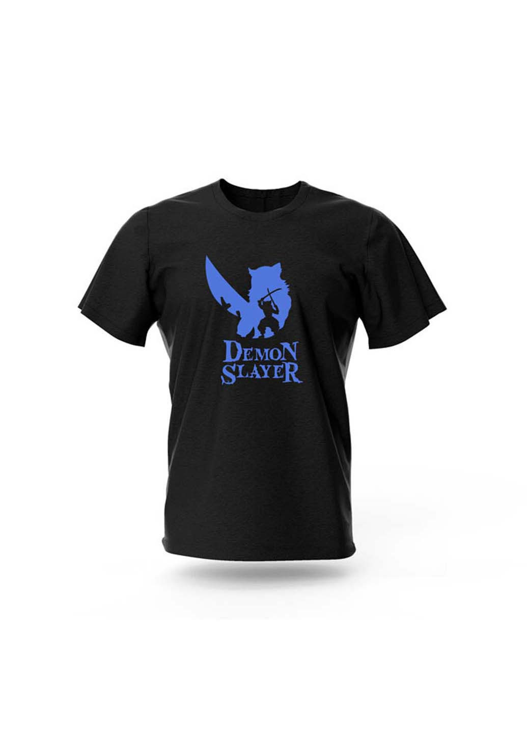 Чорна демісезонна футболка іносці хашибіра клинок розсікаючий демонів - demon slayer Fruit of the Loom