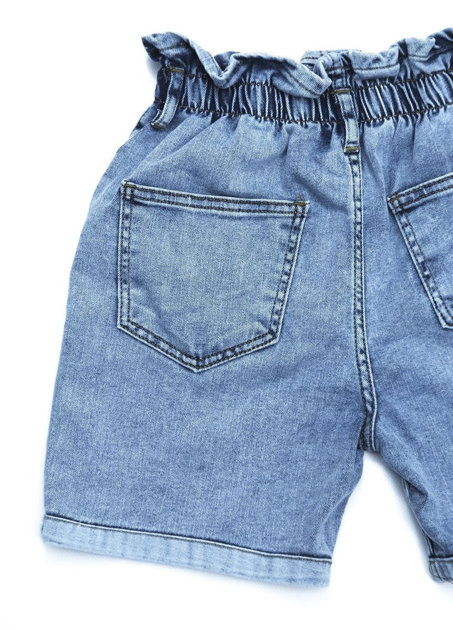 Шорты для девочки джинсовые на резинке голубые JEANSclub mom (260074163)
