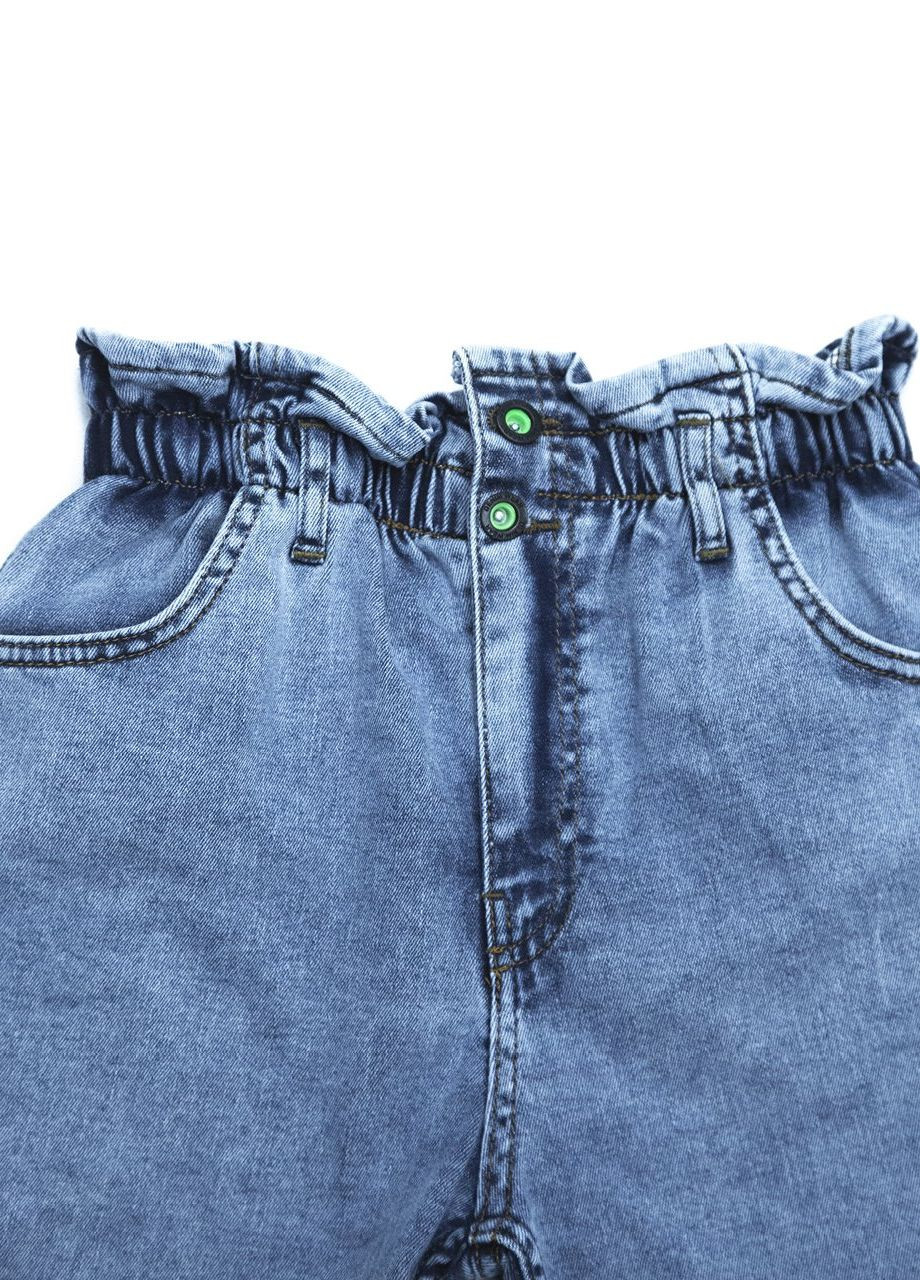 Шорты на резинке для девочки джинсовые голубые JEANSclub mom (260074165)