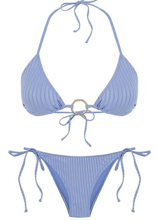 Голубой летний купальник бикини с завязками Aquella 210-1090