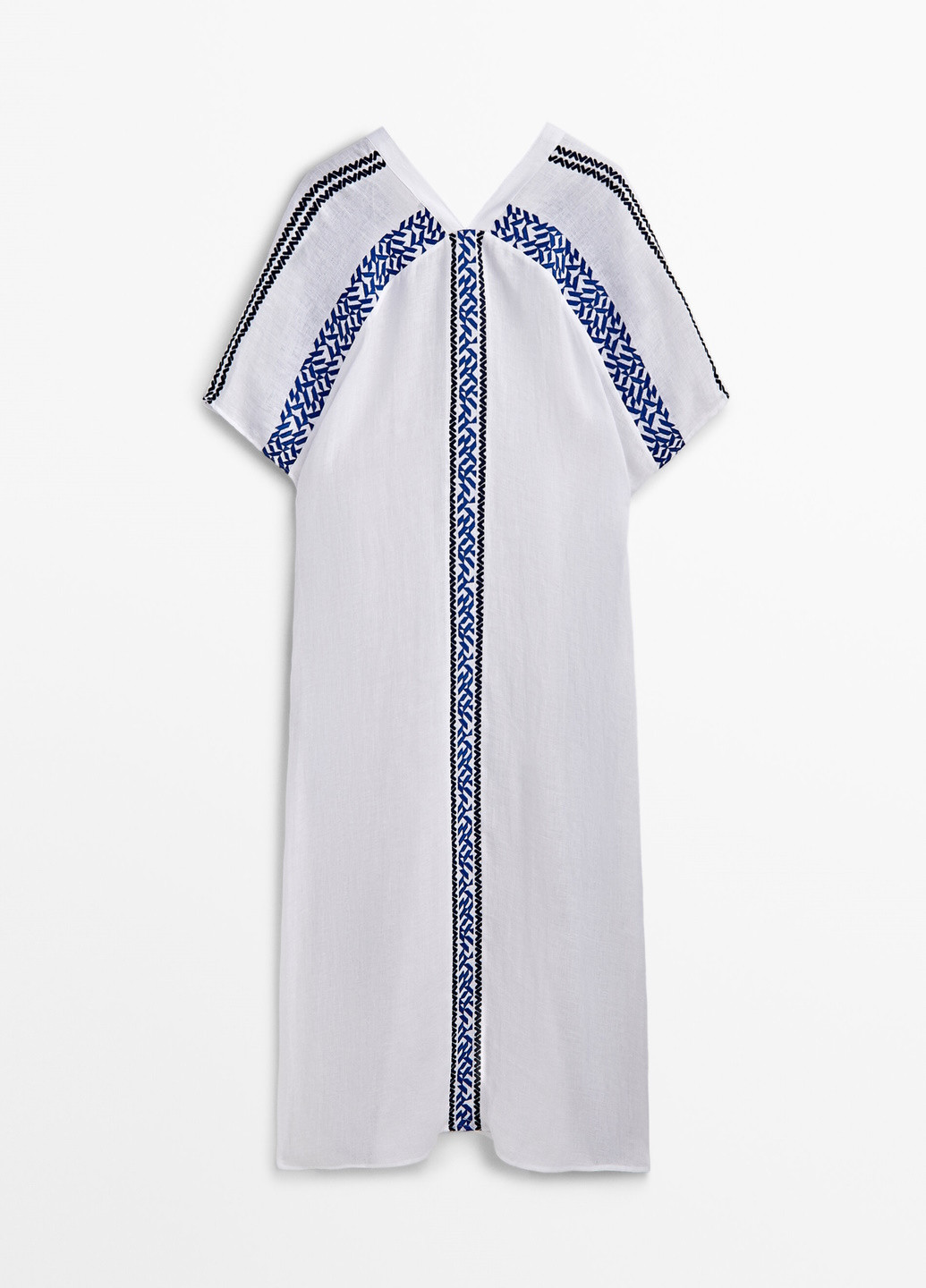 Белое праздничный платье Massimo Dutti однотонное