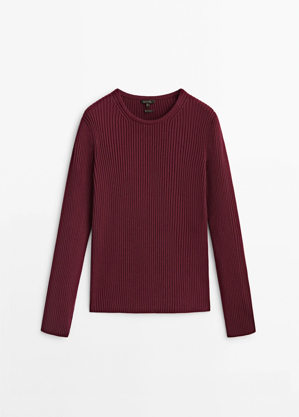 Бордовый демисезонный свитер Massimo Dutti