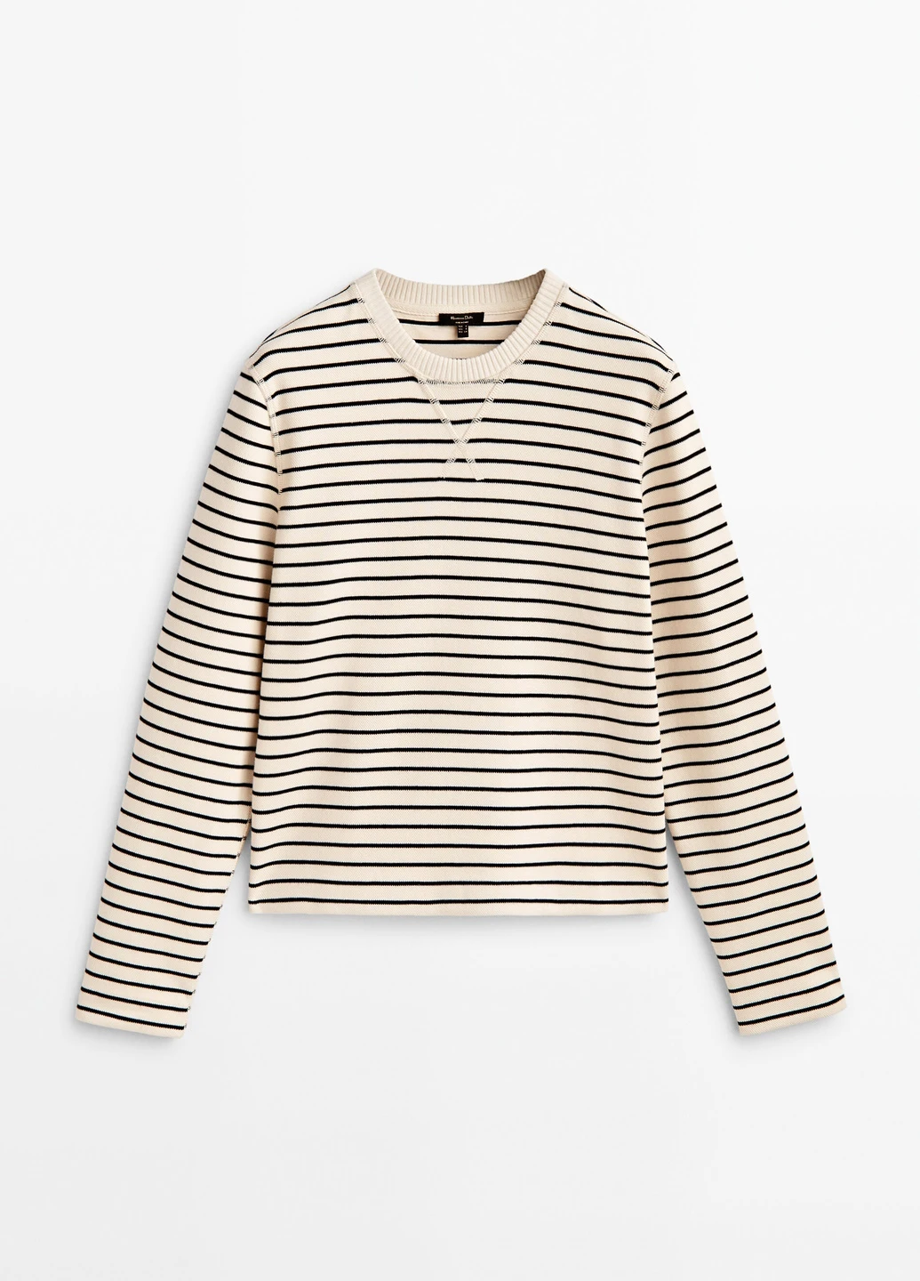 Молочний демісезонний светр Massimo Dutti