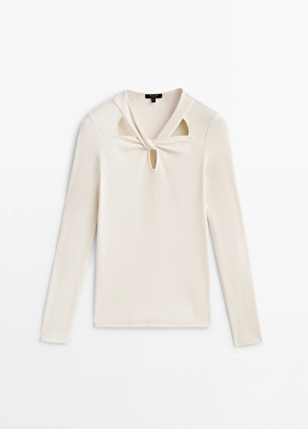 Молочний демісезонний светр Massimo Dutti