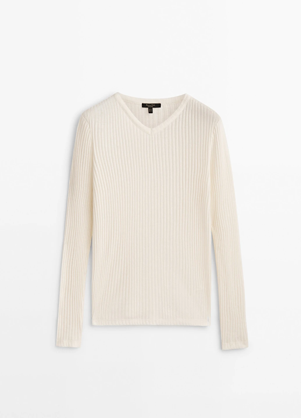 Молочный демисезонный свитер Massimo Dutti
