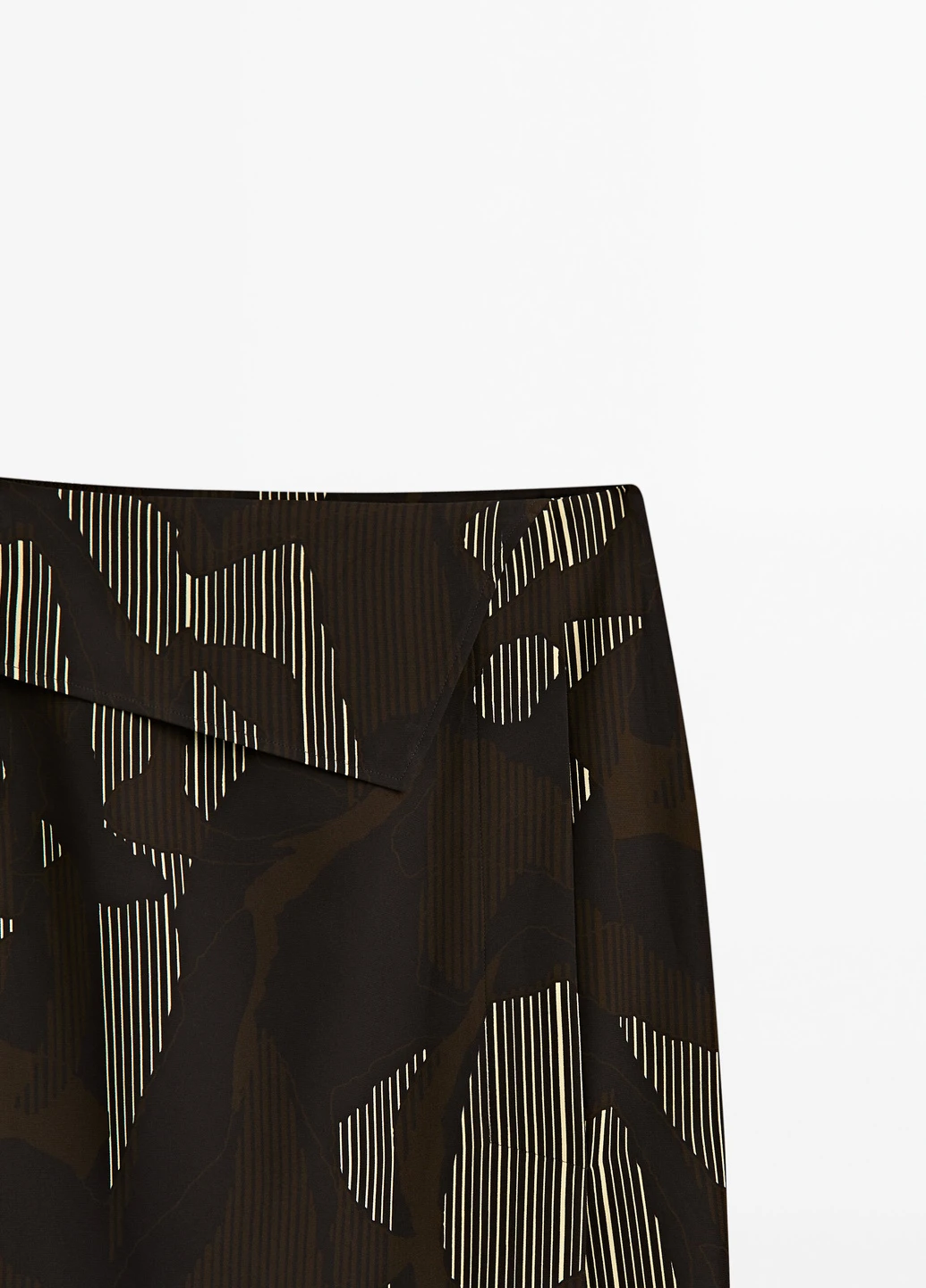 Разноцветная офисная с геометрическим узором юбка Massimo Dutti