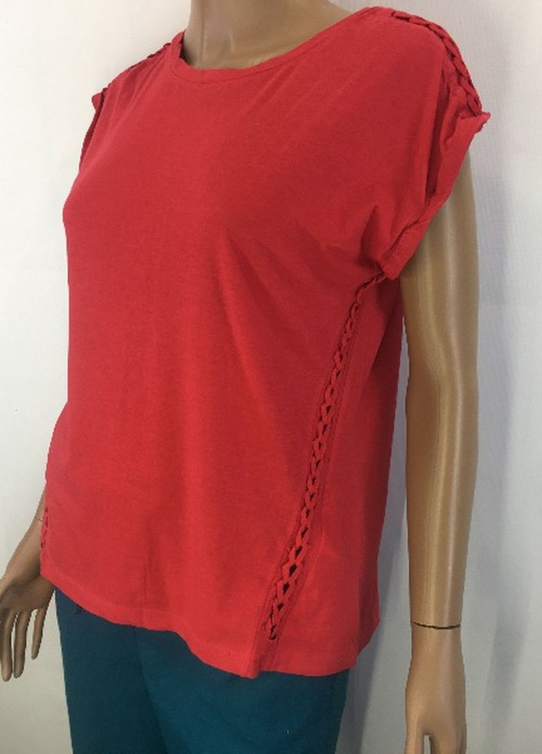 Красная летняя футболка с коротким рукавом Diesel T-ATHAN-A T-SHIRT