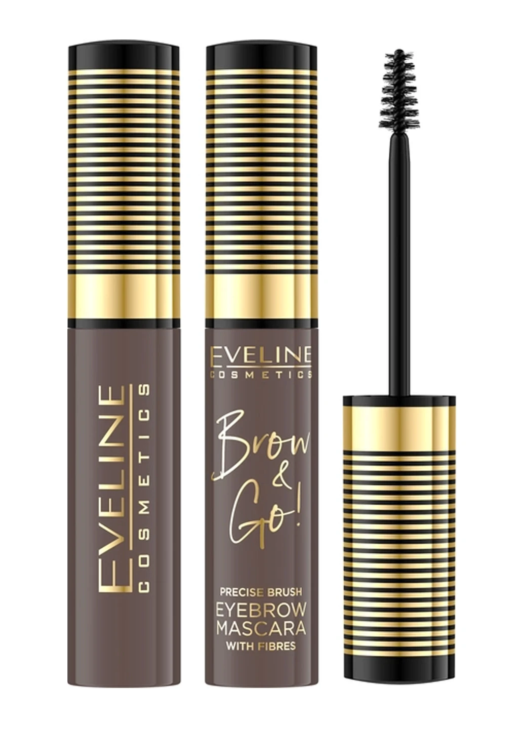 Стойкая тушь для бровей с микрофиброй Eveline серии Brow & Go! 04 Ash Brown 6 мл Eveline Cosmetics 5903416020691 (260118844)