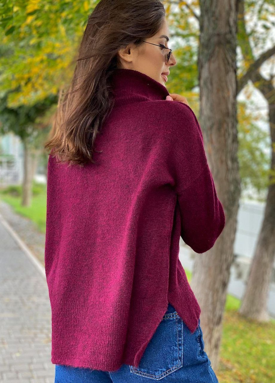 Бордовый демисезонный свитер Liton