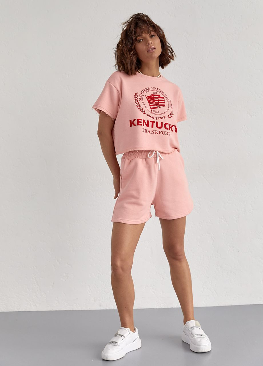 Жіночий спортивний комплект із шортами та футболкою Lurex (260197100)