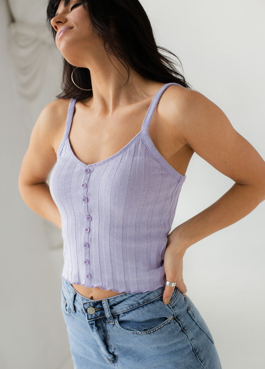 Майка на бретелях в широкий рубчик Busem - (260197754)