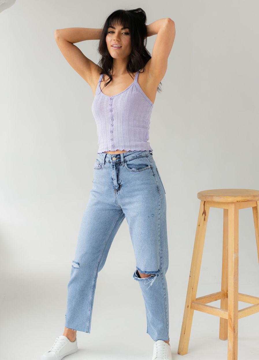 Майка на бретелях в широкий рубчик Busem - (260197754)