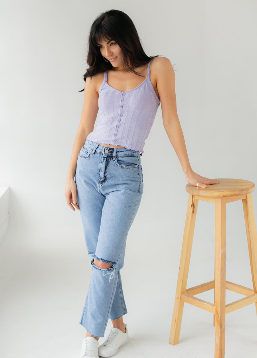 Майка на бретелях в широкий рубчик Busem - (260197754)