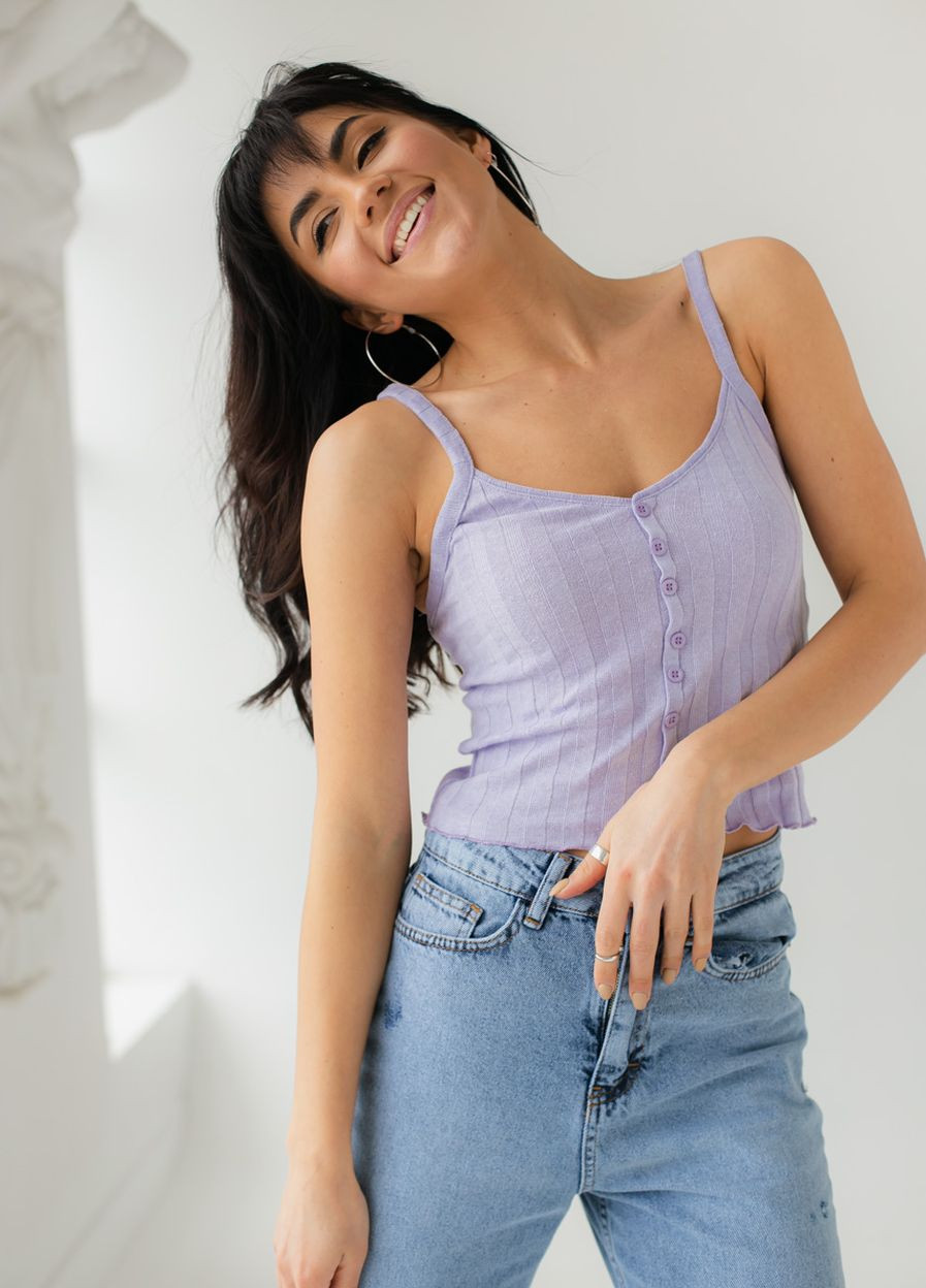 Майка на бретелях в широкий рубчик Busem - (260197754)