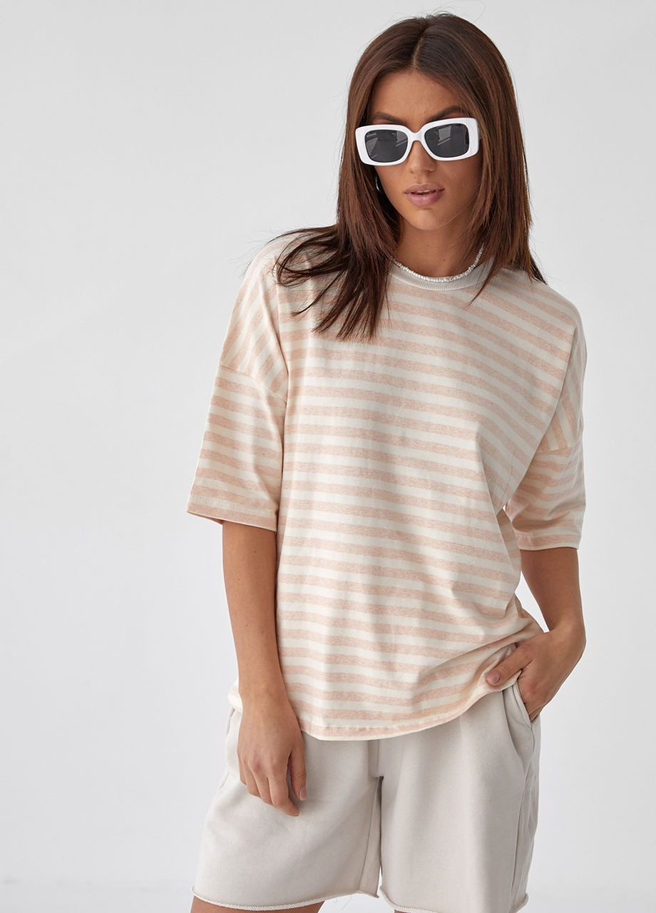 Женская полосатая футболка Enjoy - (260197812)