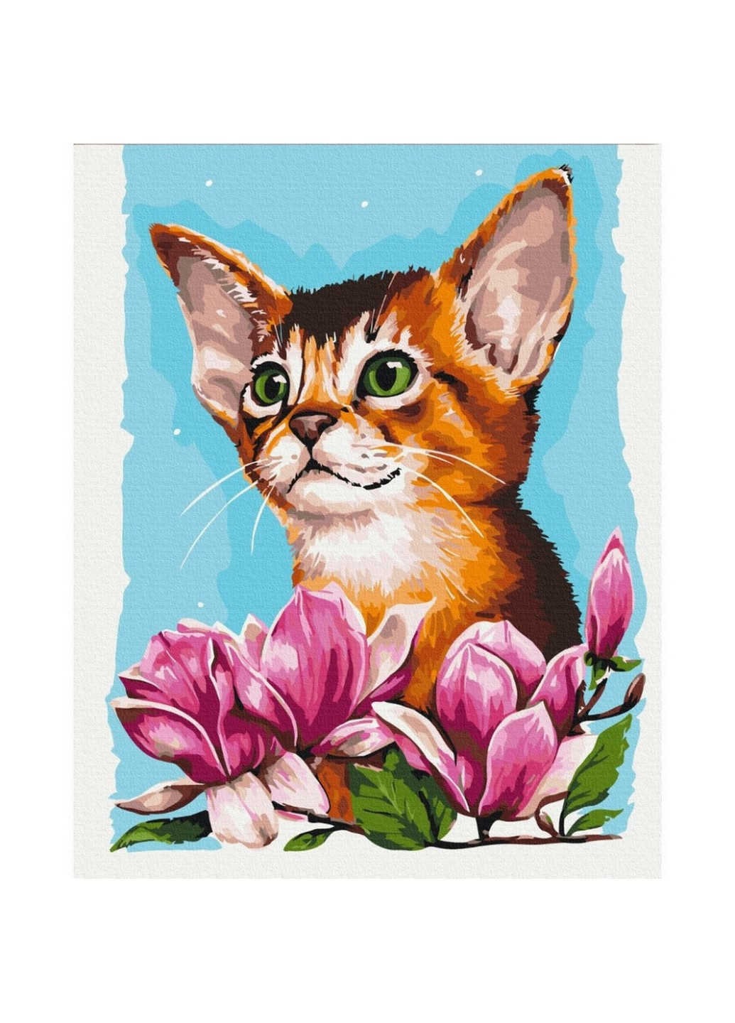 Картина за номерами "Котик в квітах" © Anna Kulyk BS53585 40х50 см Brushme (260165542)