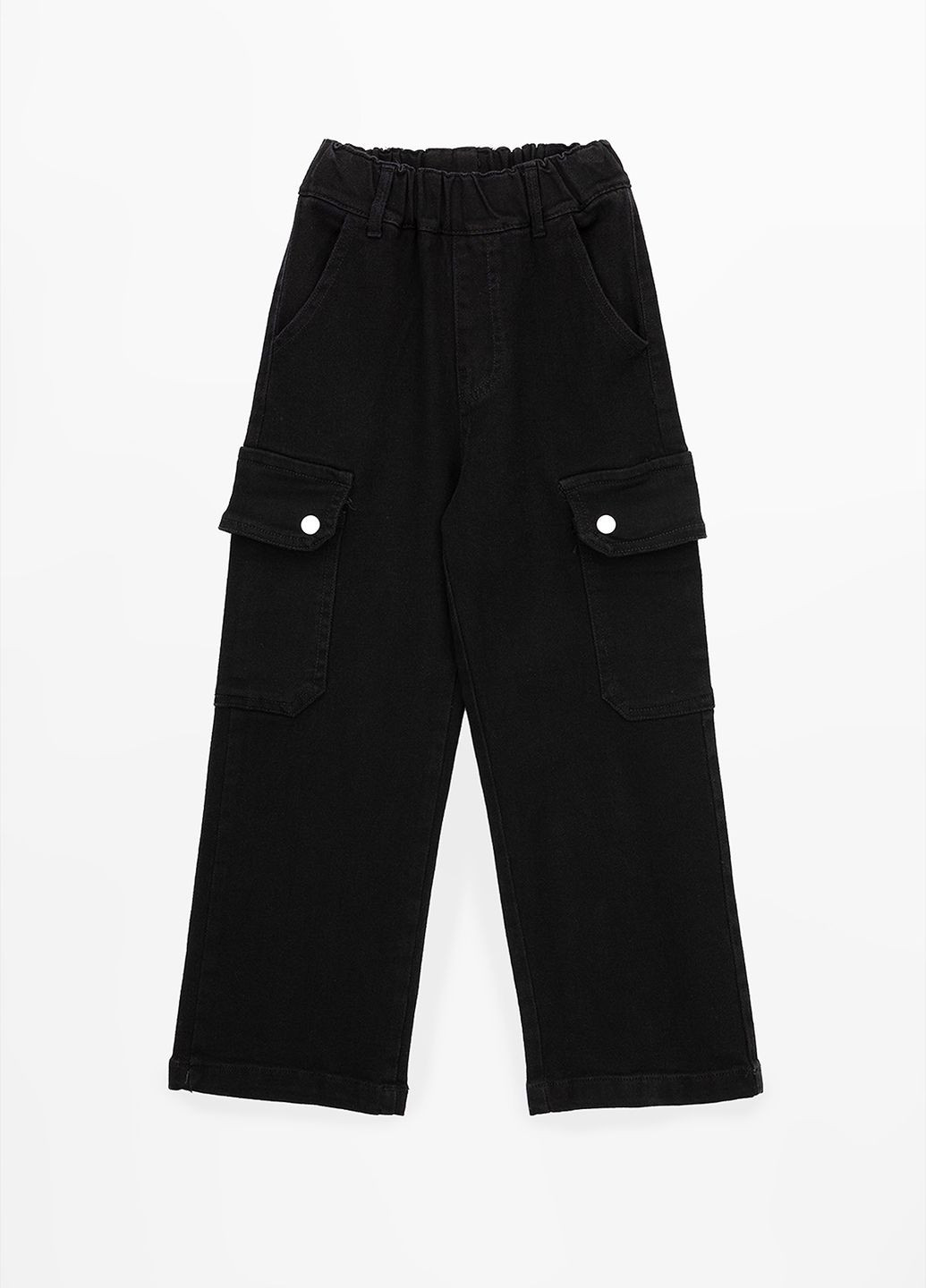 Черные демисезонные джинсы карго Yekipeer
