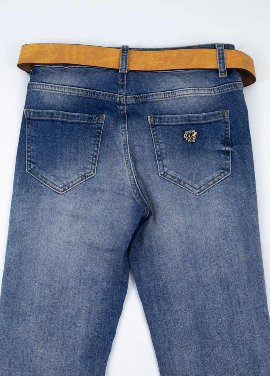 Джинсы женские светло-синие слим с теркой Slim Colibri - (260172330)