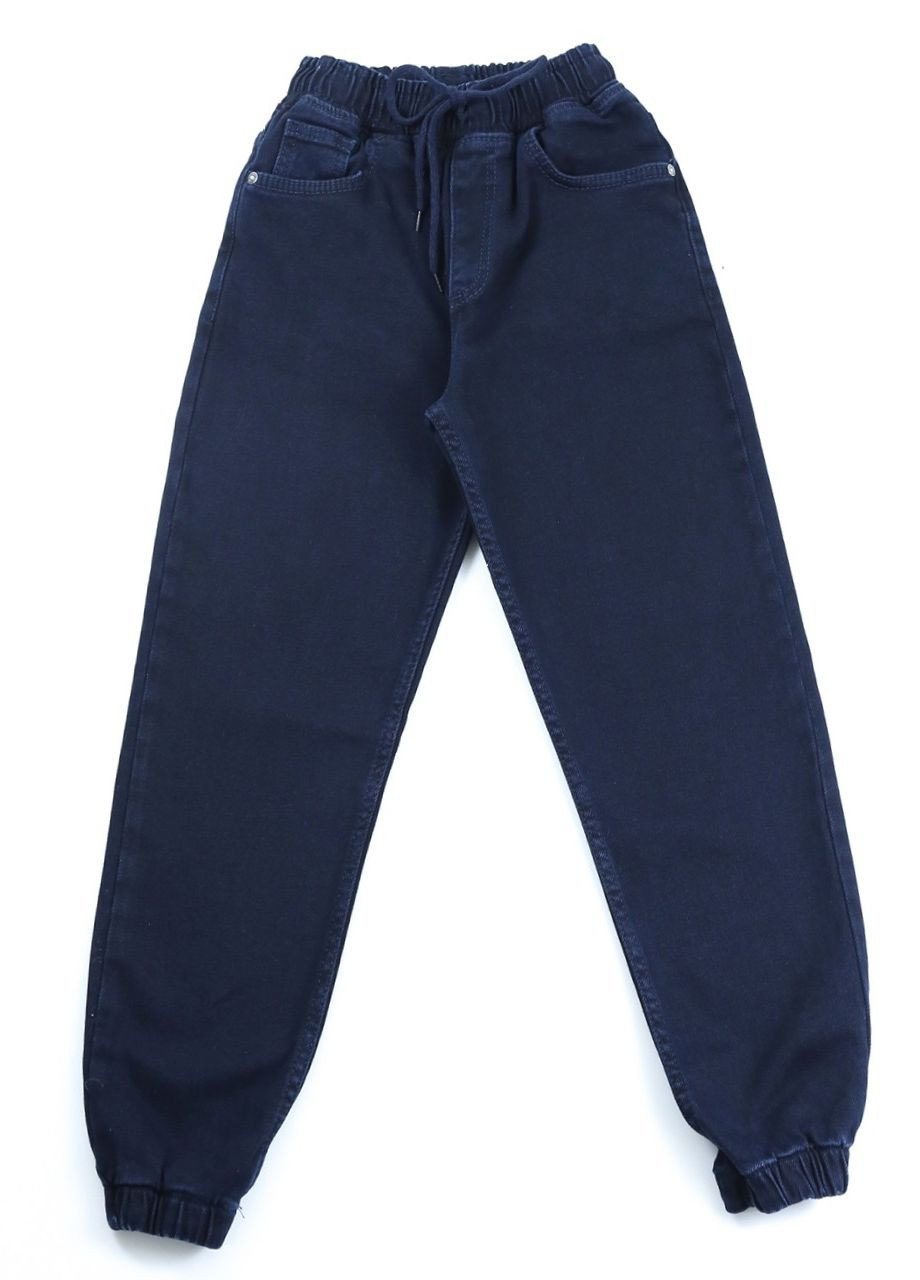 Темно-синие демисезонные джоггеры джинсы для мальчика темно-синие джоггеры на резинке Altun