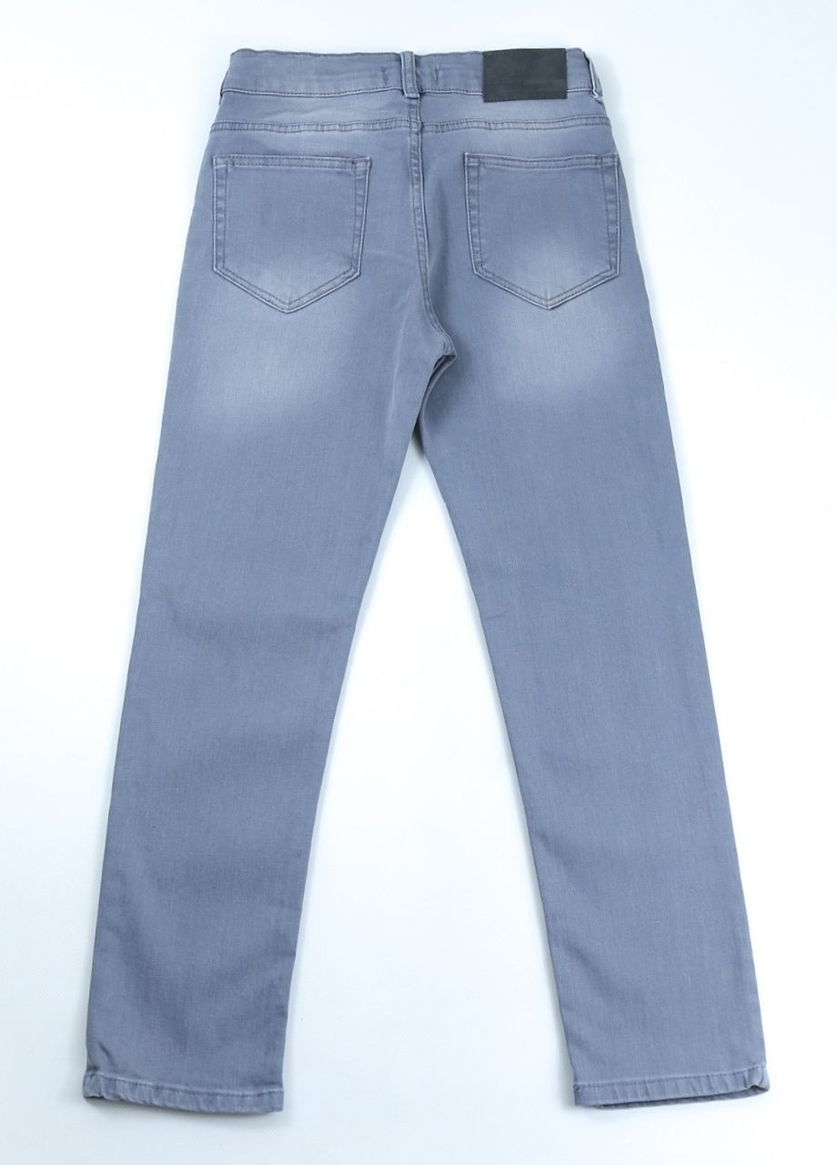 Светло-серые демисезонные слим джинсы для мальчика светло-серые Altun