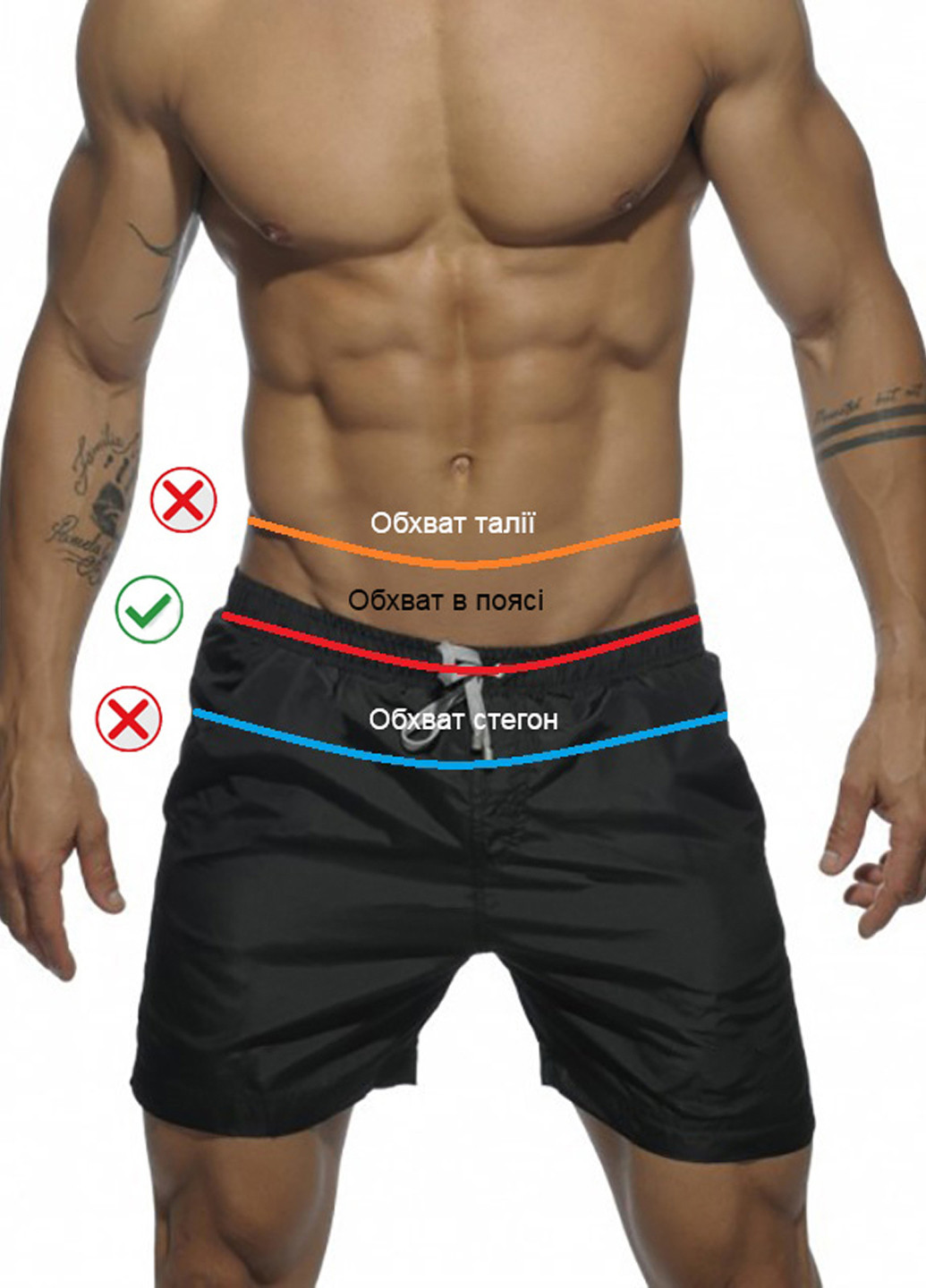 Хаки мужские пляжные шорты с сеткой подкладкой Desmit (260167057)
