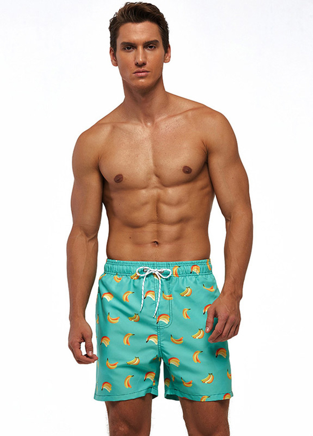 Бирюзовые мужские пляжные шорты с сеткой подкладкой бриджи Escatch (260166935)