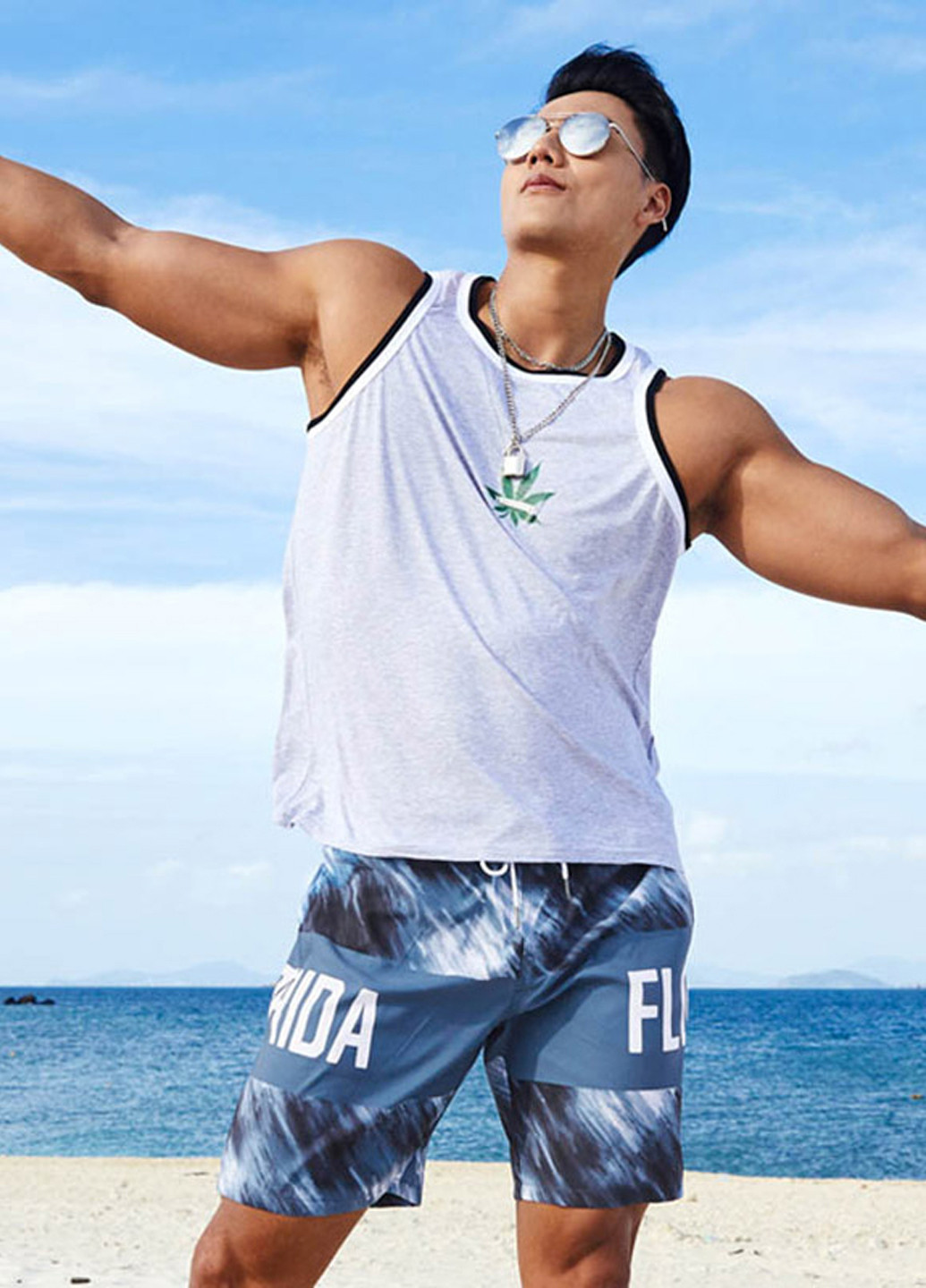 Синие мужские пляжные шорты Gailang (260166861)