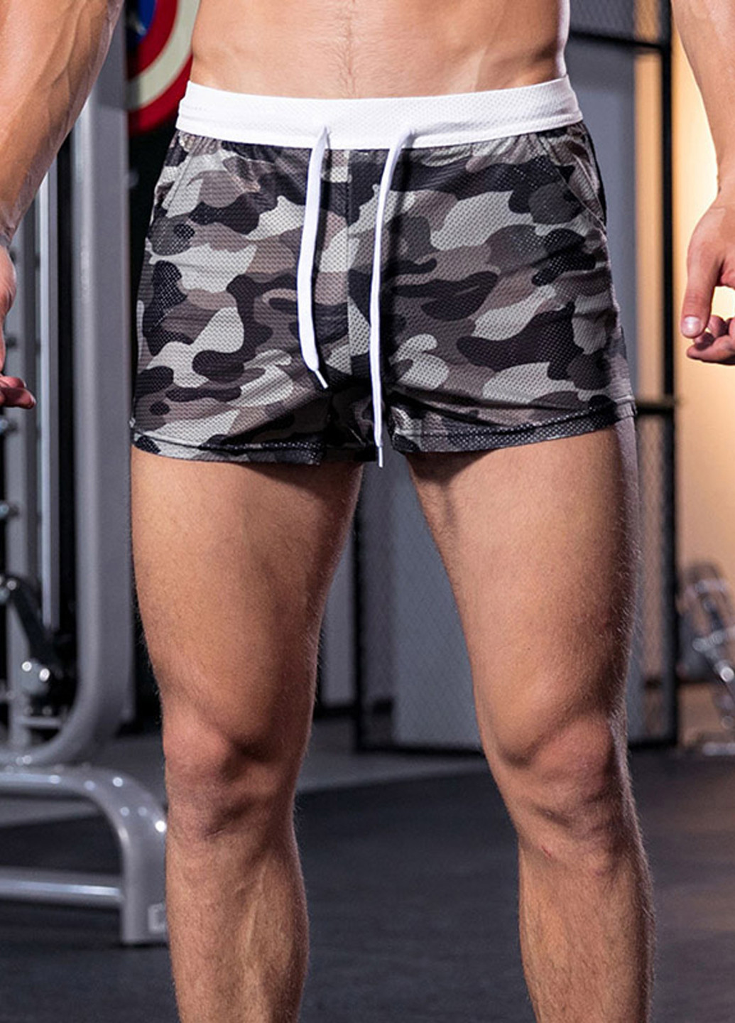 Сірі чоловічі пляжні шорти SuperBody (260167115)