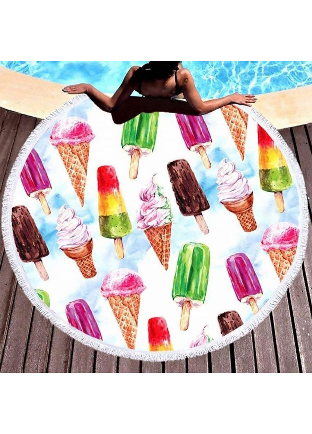 Круглий пляжний рушник Shamrock (260167132)