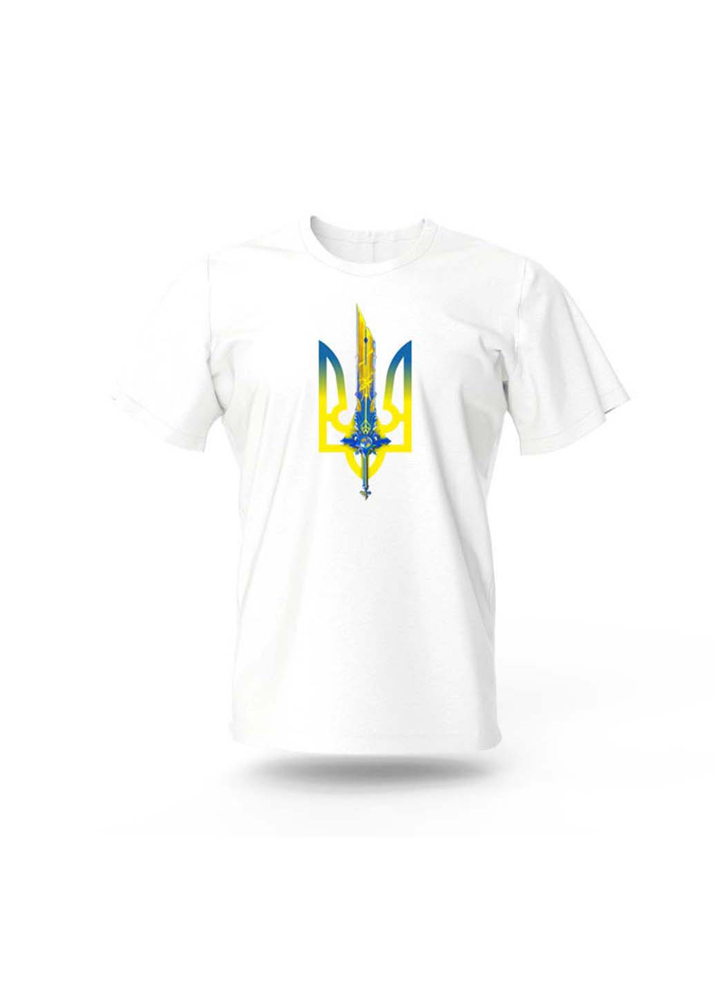 Белая футболка меч геншин импакт укр Fruit of the Loom