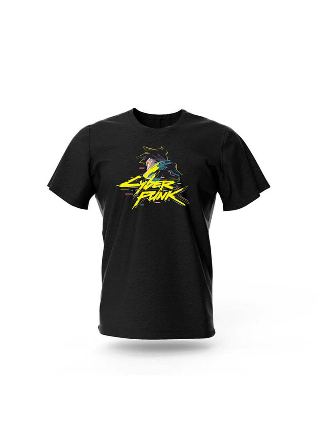 Чорна футболка кіберпанк аніме series 3, що біжать по краю Fruit of the Loom