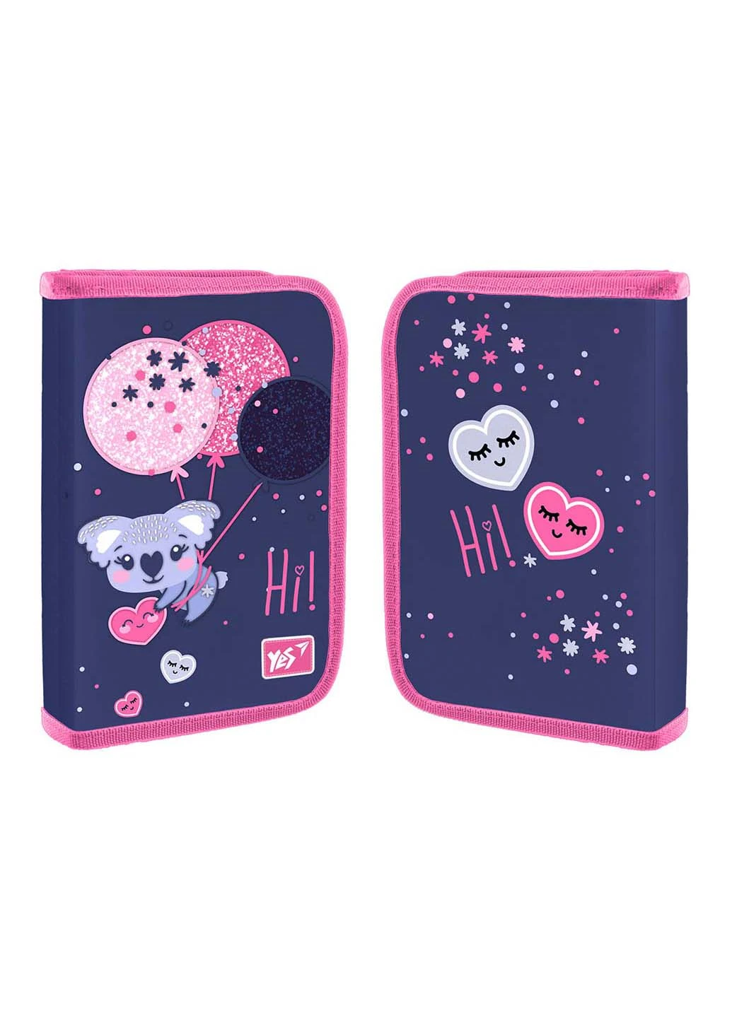 Пенал твердый одинарный с двумя клапанами HP-04 Hi koala! Yes (260163929)