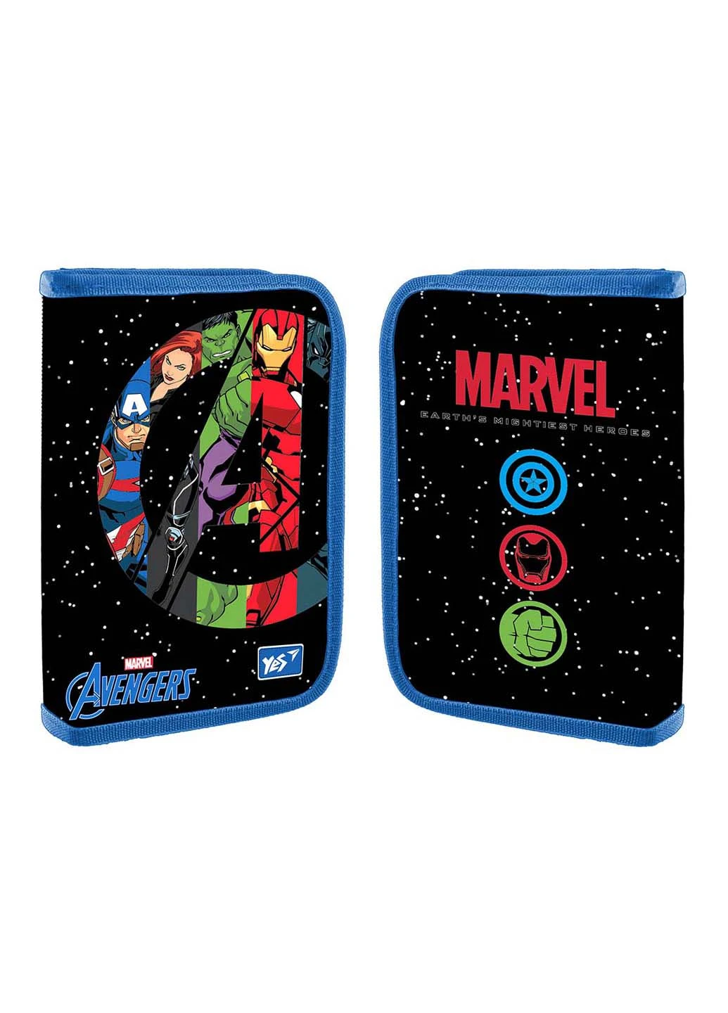 Пенал твердий одинарний із двома клапанами HP-04 Marvel Avengers Yes (260163519)
