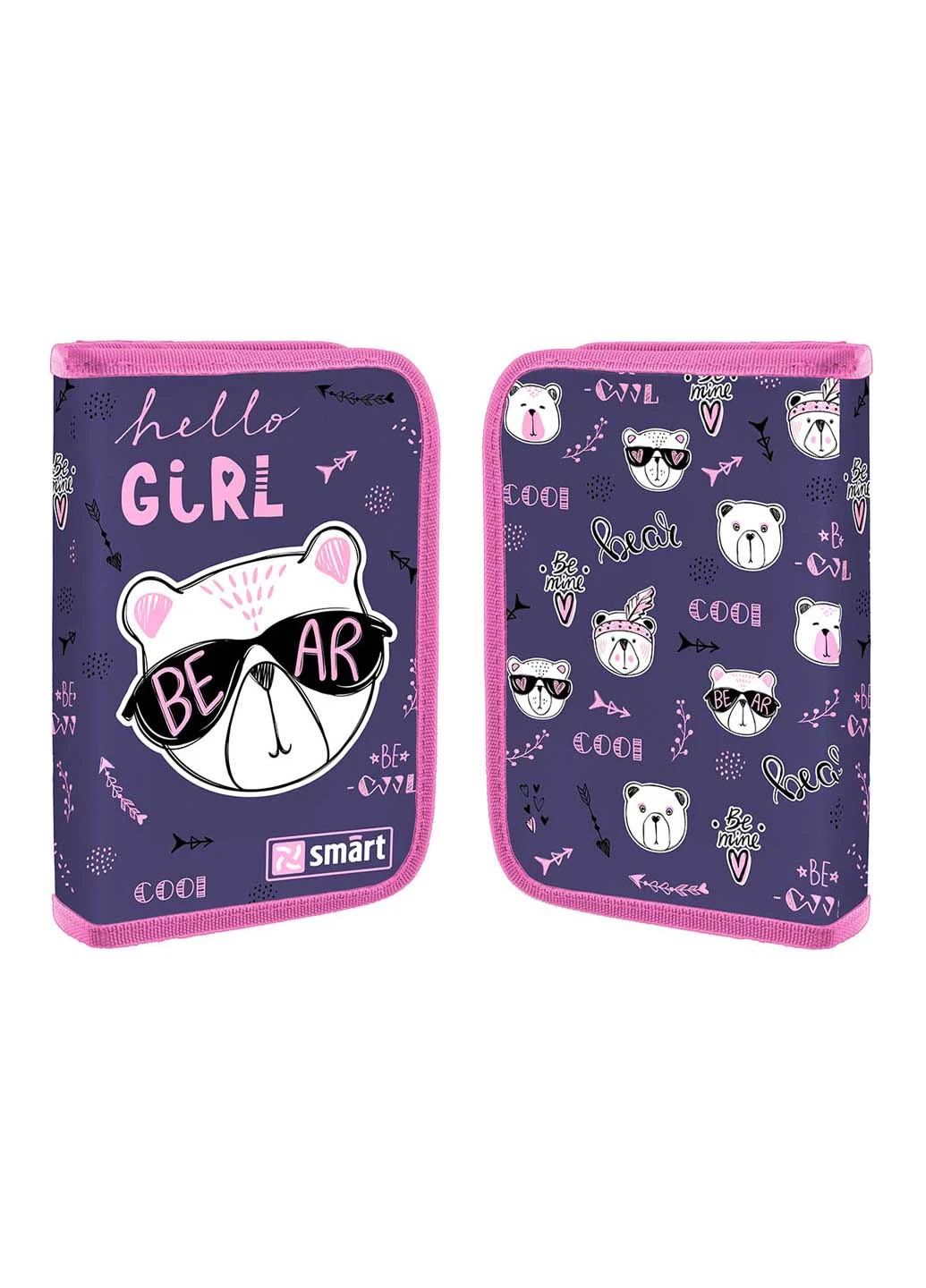 Пенал твердий одинарний із двома клапанами HP-04 Hello, Girl! Smart (260163191)
