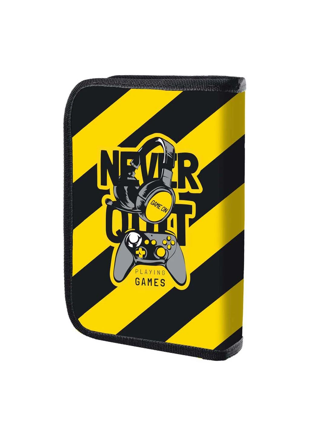 Пенал твердый одинарный с двумя клапанами HP-04 Never Quit Yes (260163946)