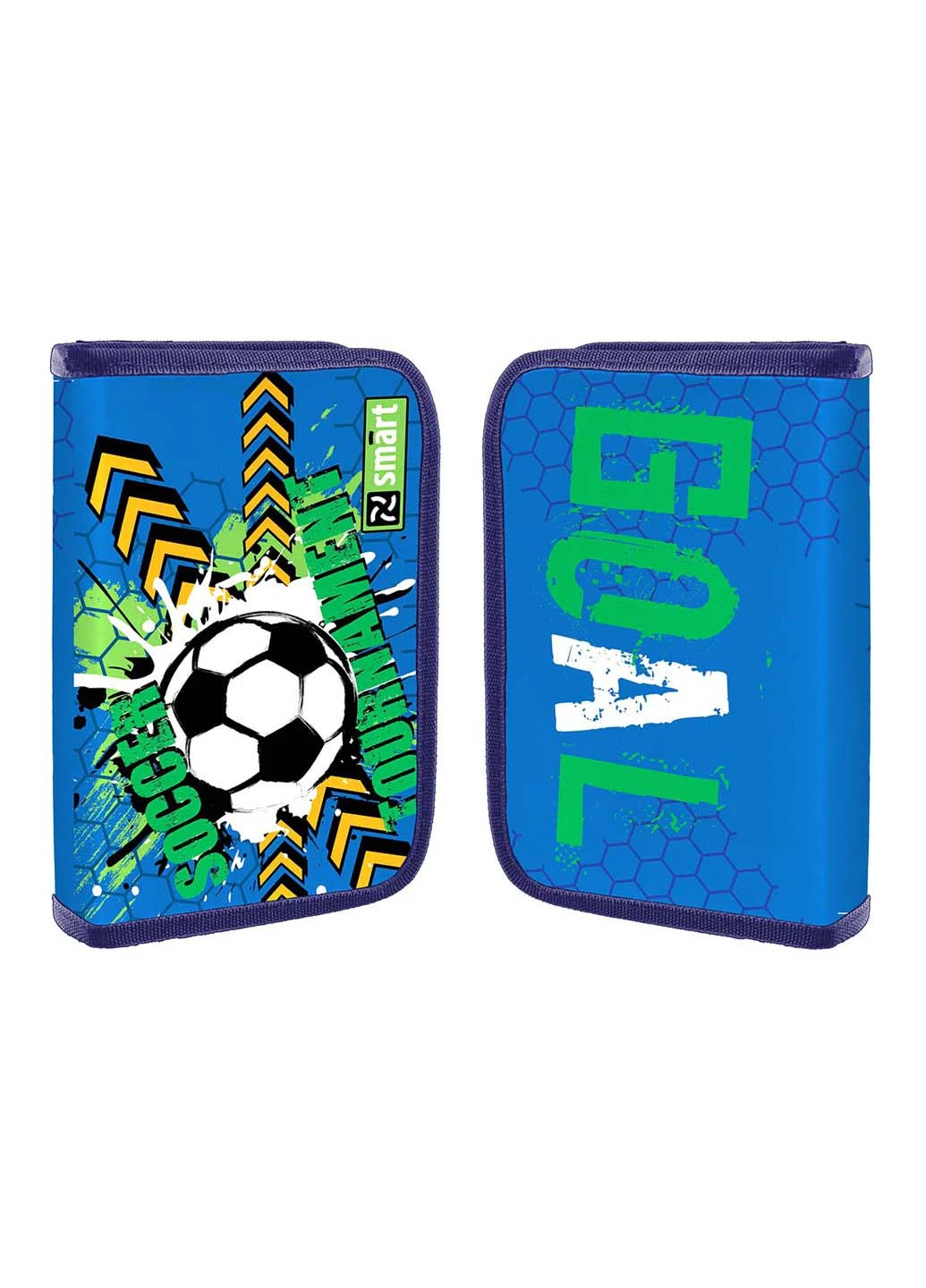 Пенал твердый одинарный с двумя клапанами HP-04 Football Smart (260163822)