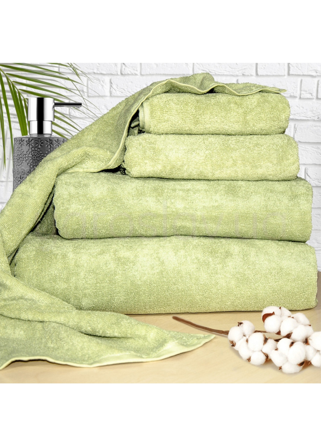 Полотенце ЯР-500 махровое 100х150 Ярослав однотонный оливковый
