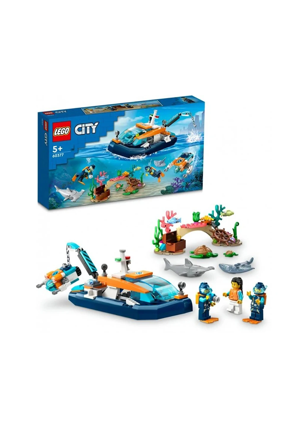 Конструктор City 60377 Дослідницький підводний човен Lego (260164930)