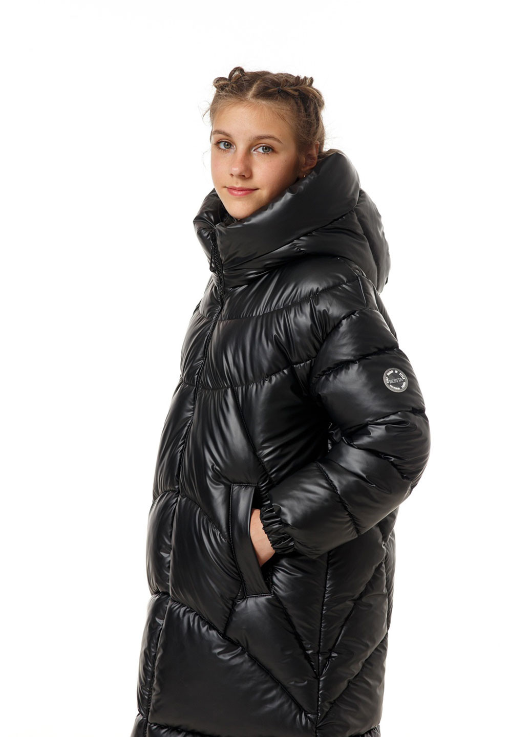 Чорна зимня зимова куртка на екопусі Tiaren Jasmine