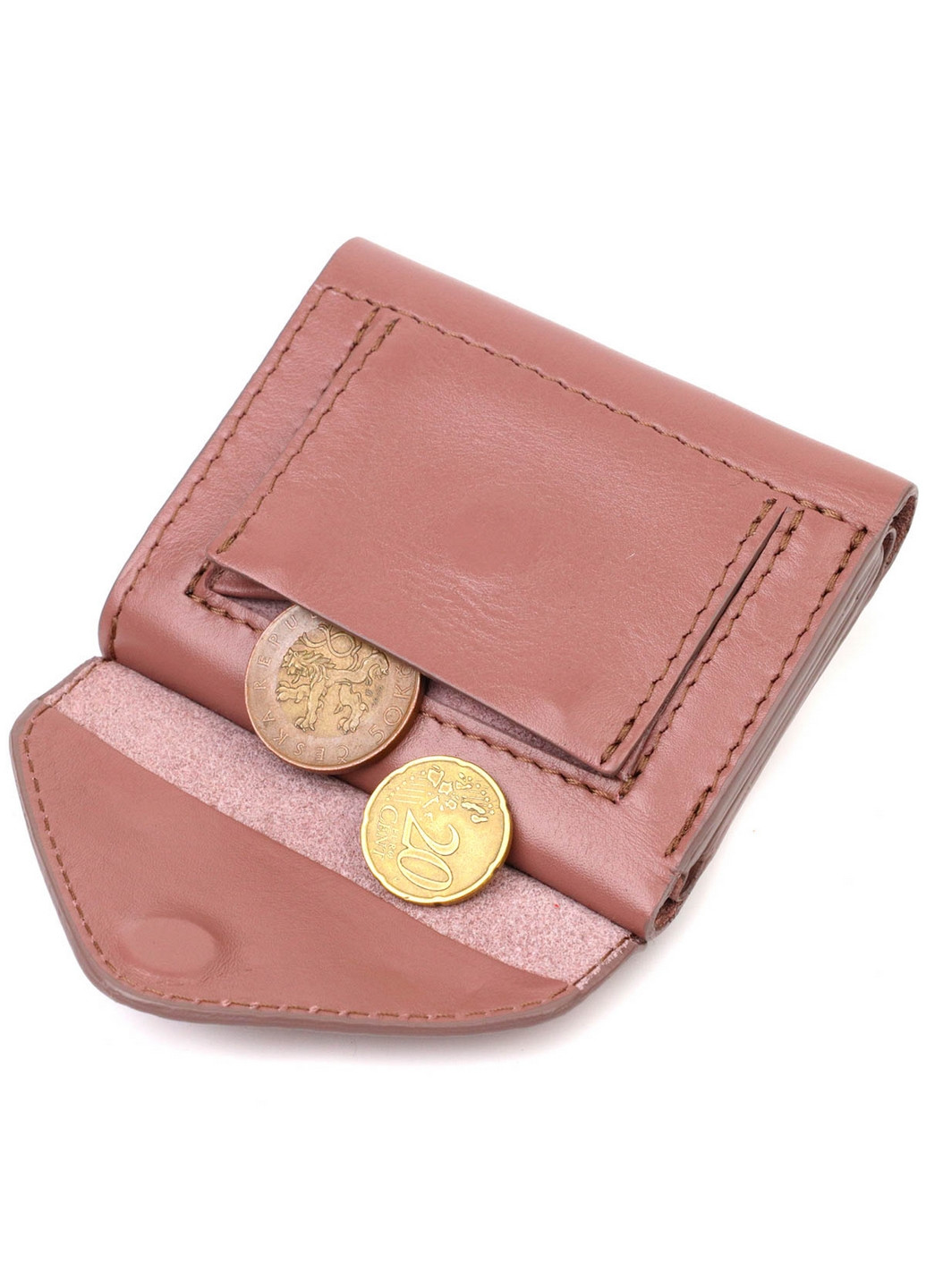 Жіночий шкіряний гаманець 8х10х1,5 см Grande Pelle (260169879)