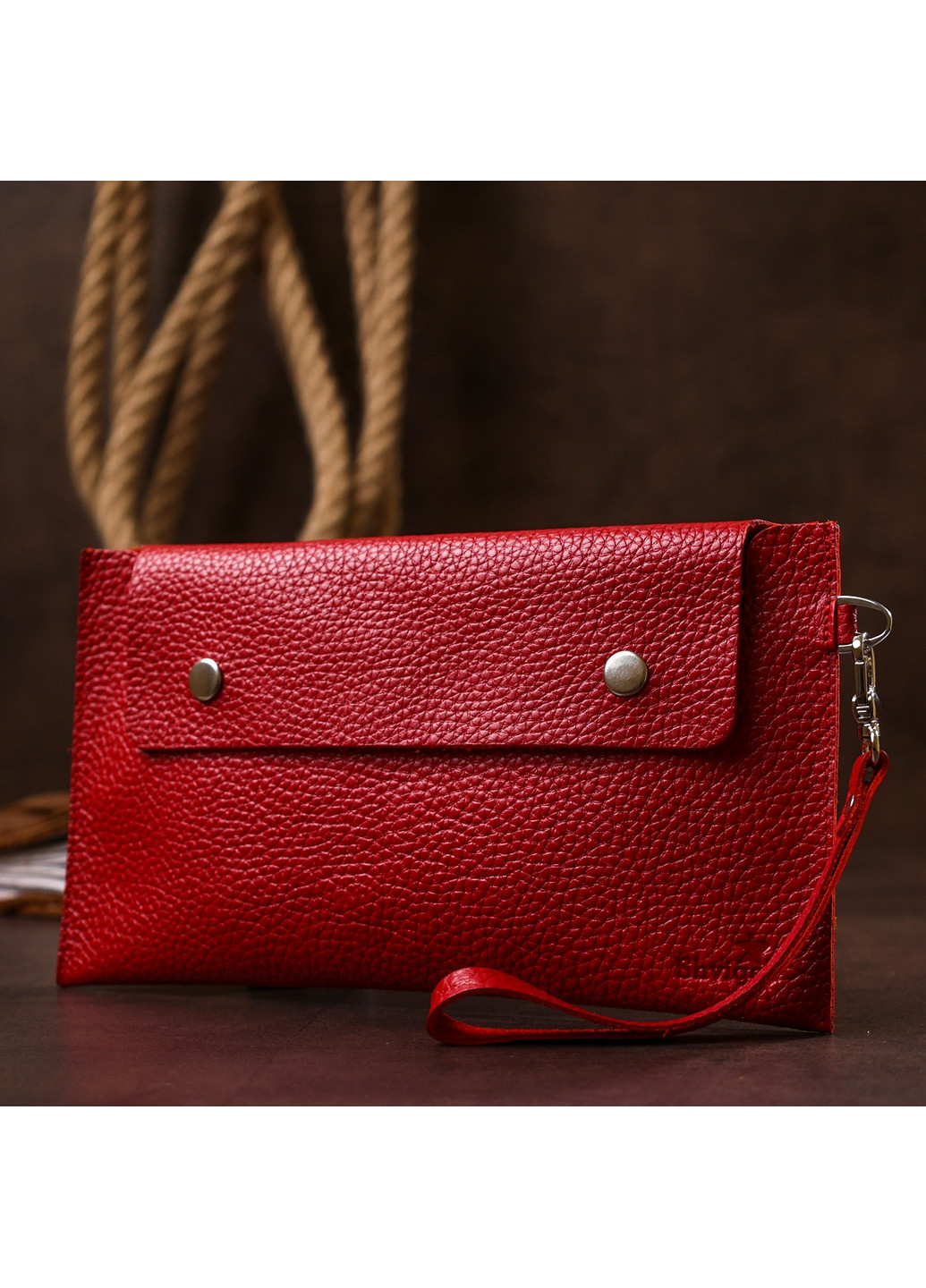 Женская кожаная косметичка 24х13 см Shvigel (260170001)