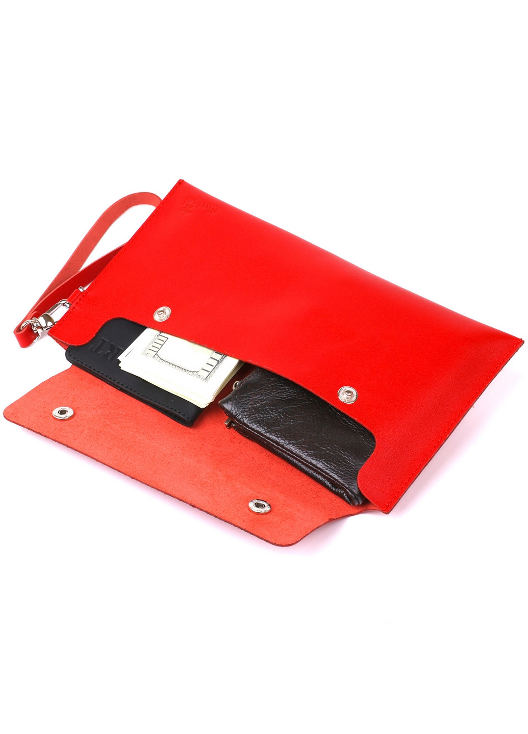 Женская кожаная косметичка 24х13 см Shvigel (260170029)